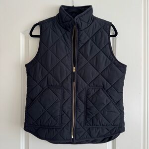 J. Crew Mercantile Women's Quilted Black Vest Size M